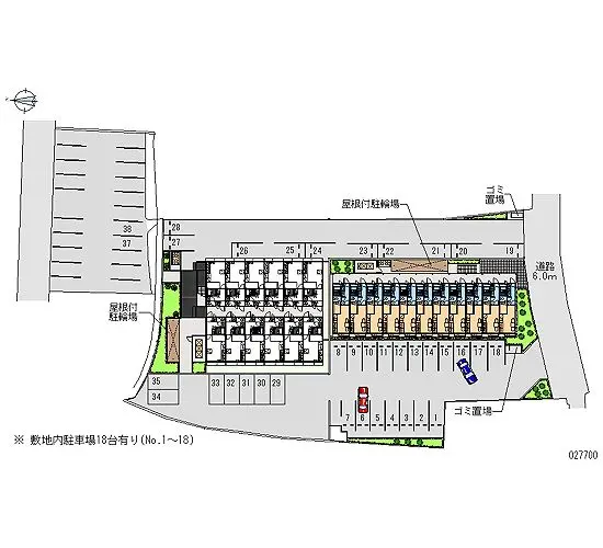 ★手数料０円★宇治市五ケ庄岡本　月極駐車場（LP）